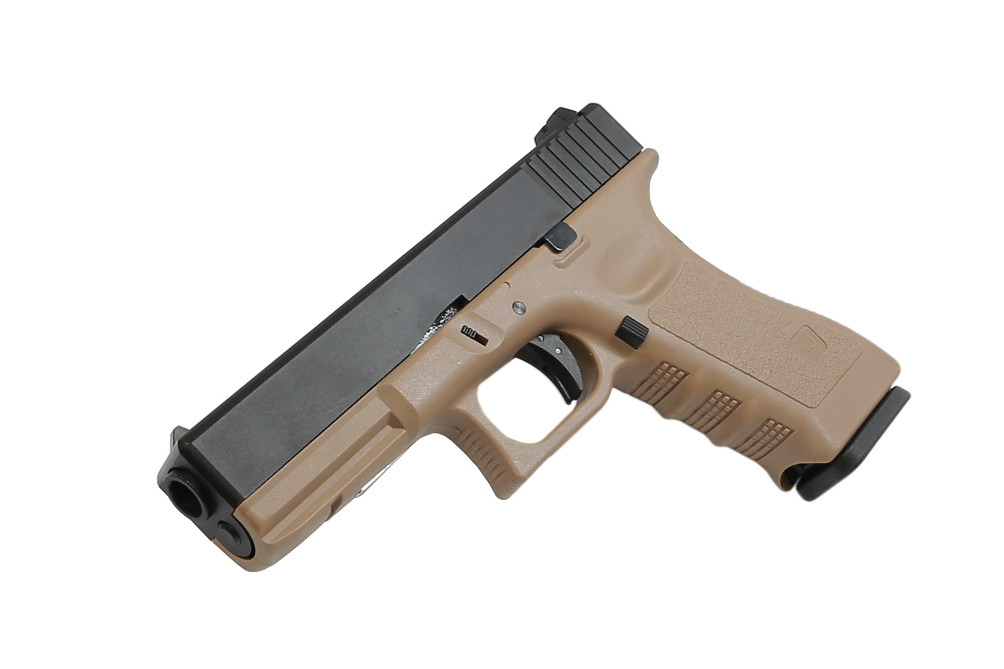 Пистолет страйкбольный KJW Glock 17 бежевый, KP-17.GAS-TAN