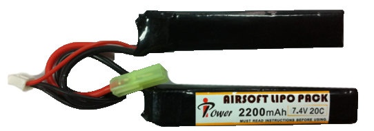 АКБ iPower 7.4V LiPO 2200mAh 20C ALP2200R4-2S 12x20x102 x2