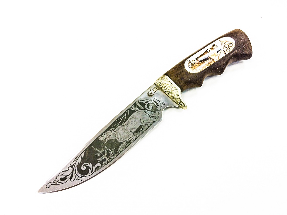 Нож Семина "Легионер" кованая сталь 95х18, венге, литье, гравировка
