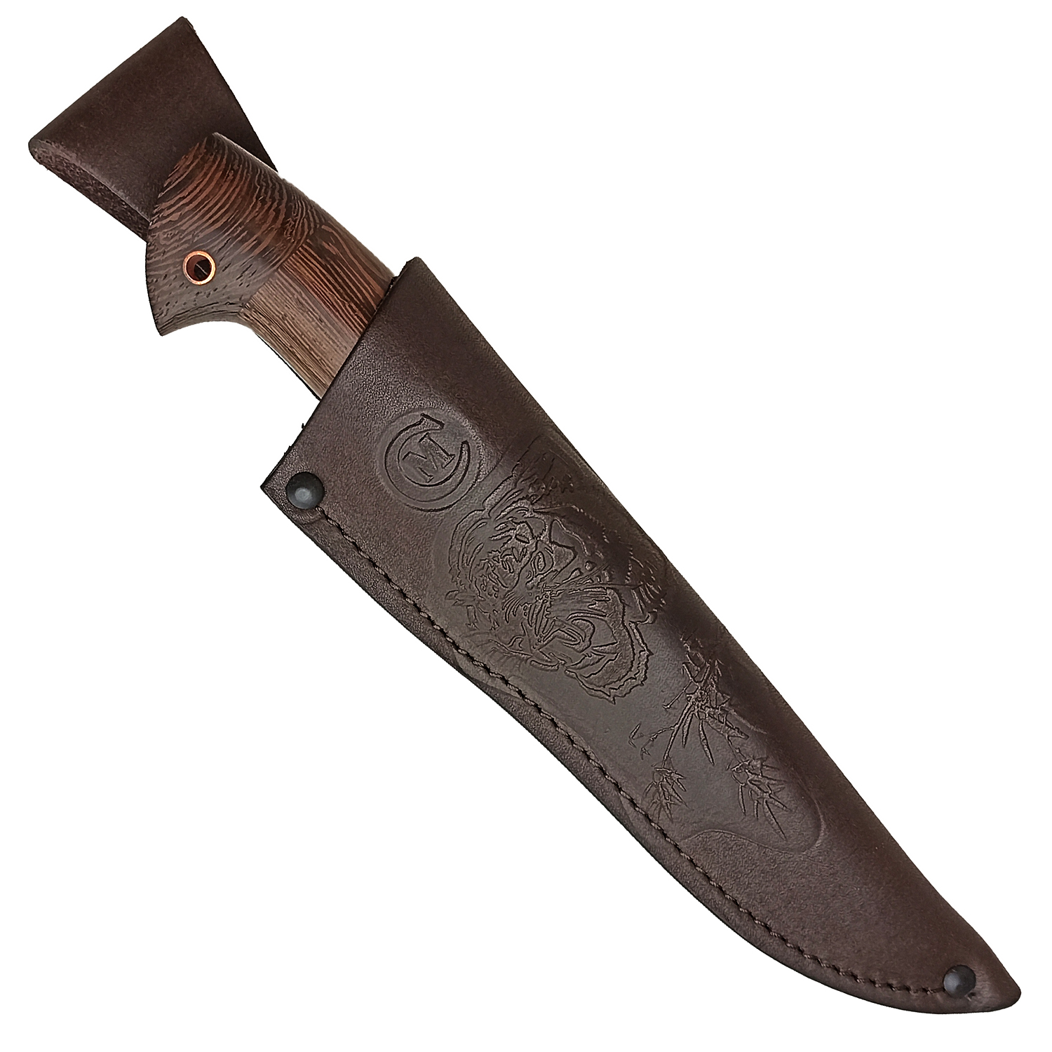 Нож Семина "Сокол", кованая сталь 95х18, со следами ковки, венге, литье