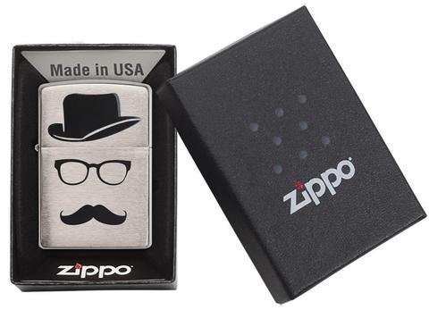 Зажигалка Zippo 28648 Moustache & Hat