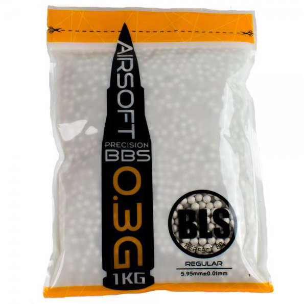 Шарики BLS 0,30 (1 кг, белые, пакет) Taiwan 1KG-H30