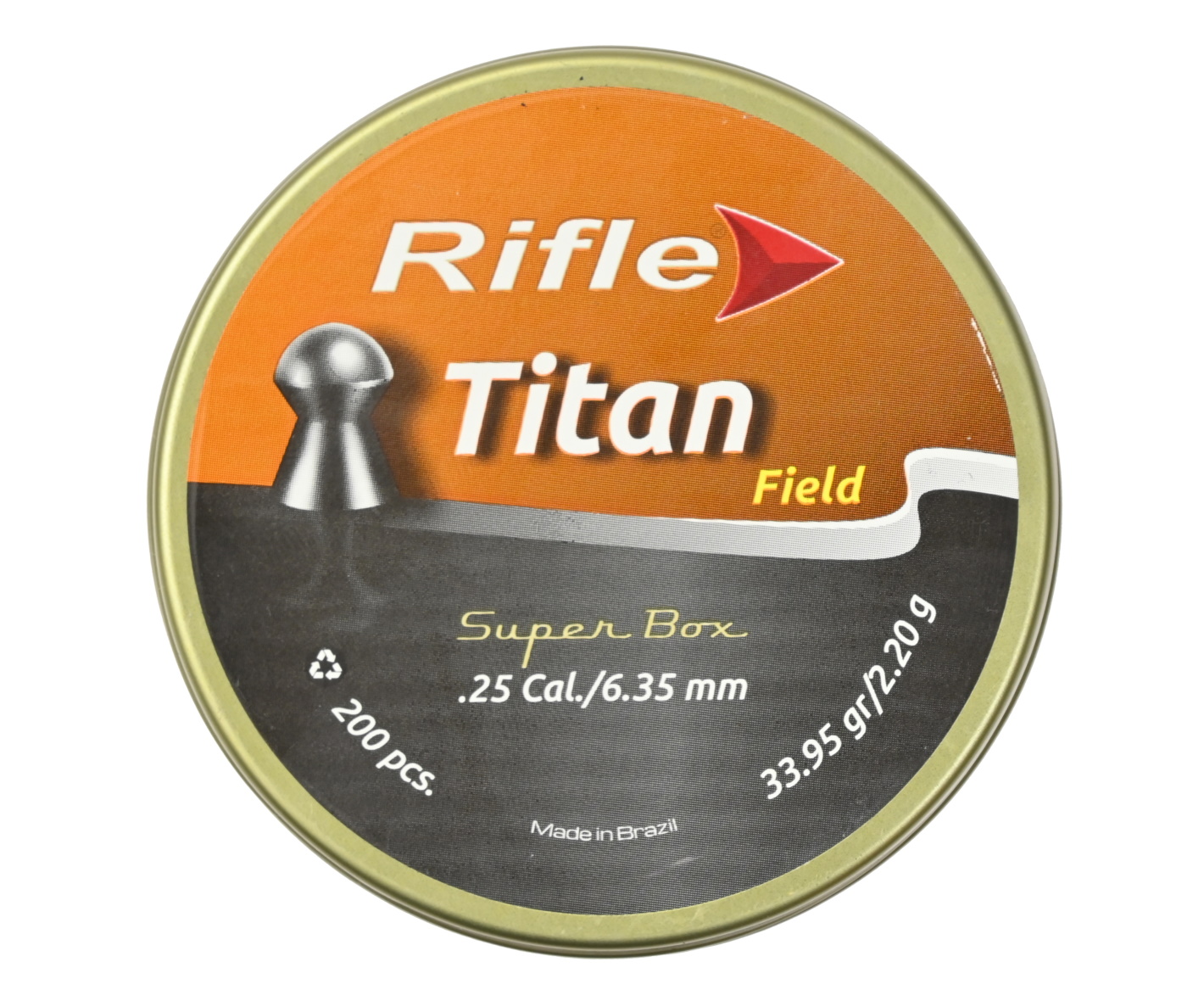 Пули пневматические RIFLE Field Series Titan 6,35 мм. 2,2 гр. (200 шт. в банке)