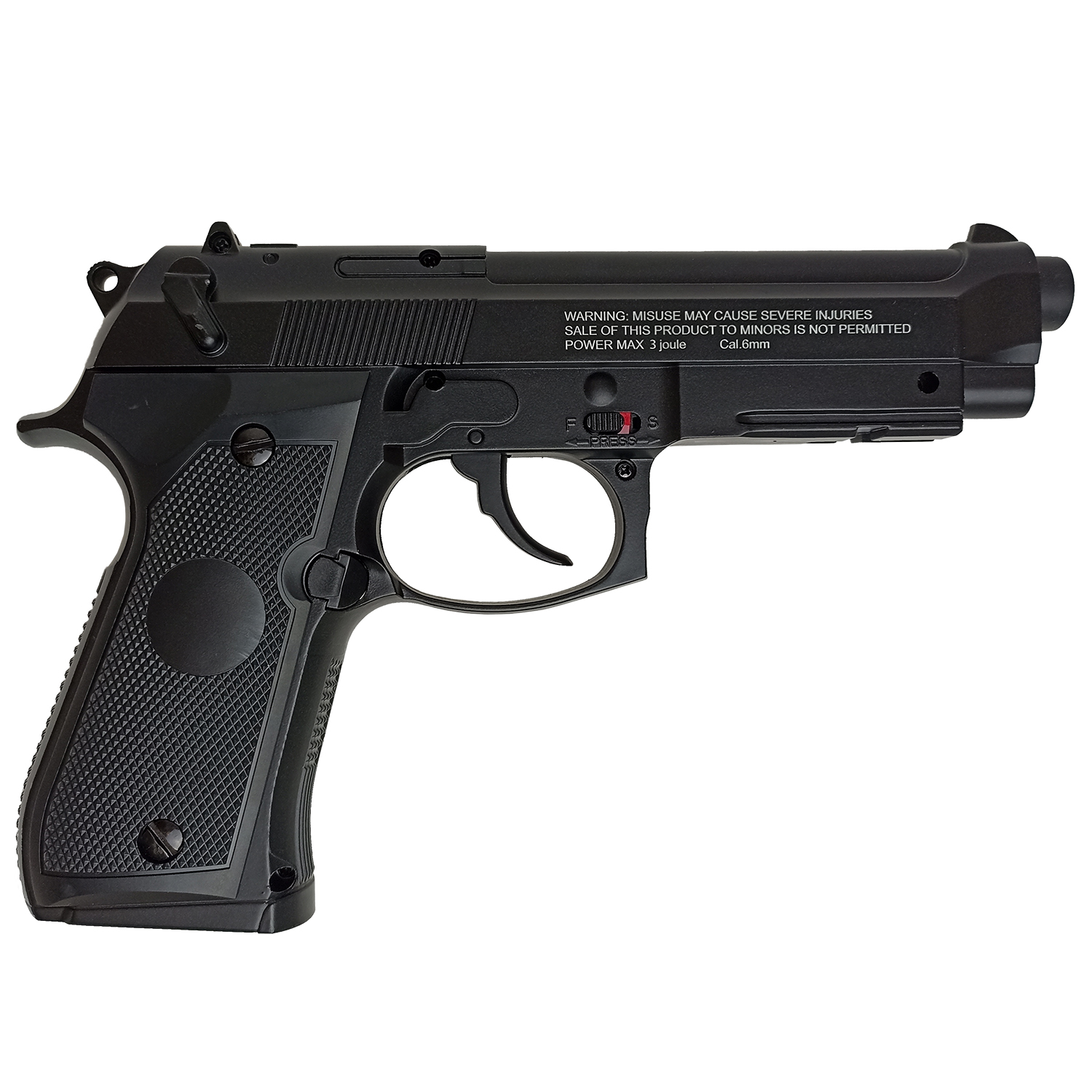 Пистолет страйкбольный Stalker SCM9M (Beretta M9), калибр 6 мм BB, 12 г, CO2, металлический корпус