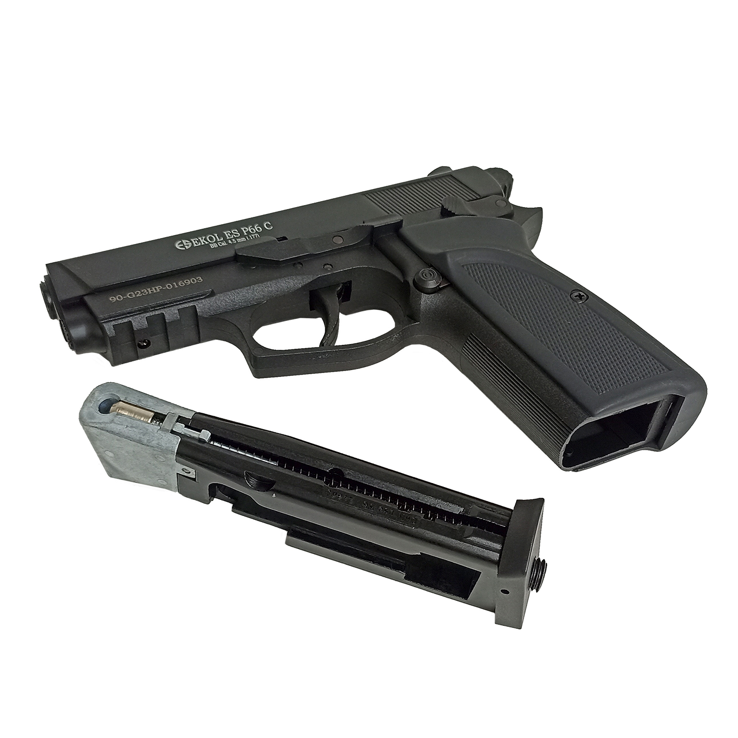Пистолет пневматический EKOL ES P66 C Black (металл) калибр 4,5 мм. 3 Дж.