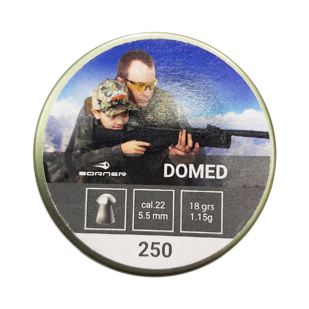 Пули пневматические Borner Domed калибр 5,5 мм 1,15 г. (250 шт)