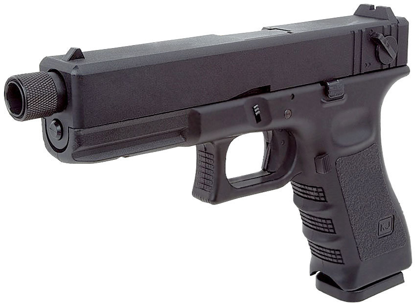 Пистолет страйкбольный (KJW) Glock G18 GBB CO2, KP-18TBC.CO2-BK