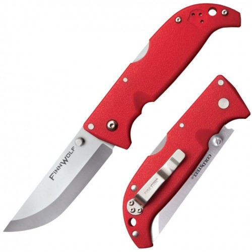 Нож Cold Steel "Finn Wolf" AUS-8, рукоять Griv-Ex, красный