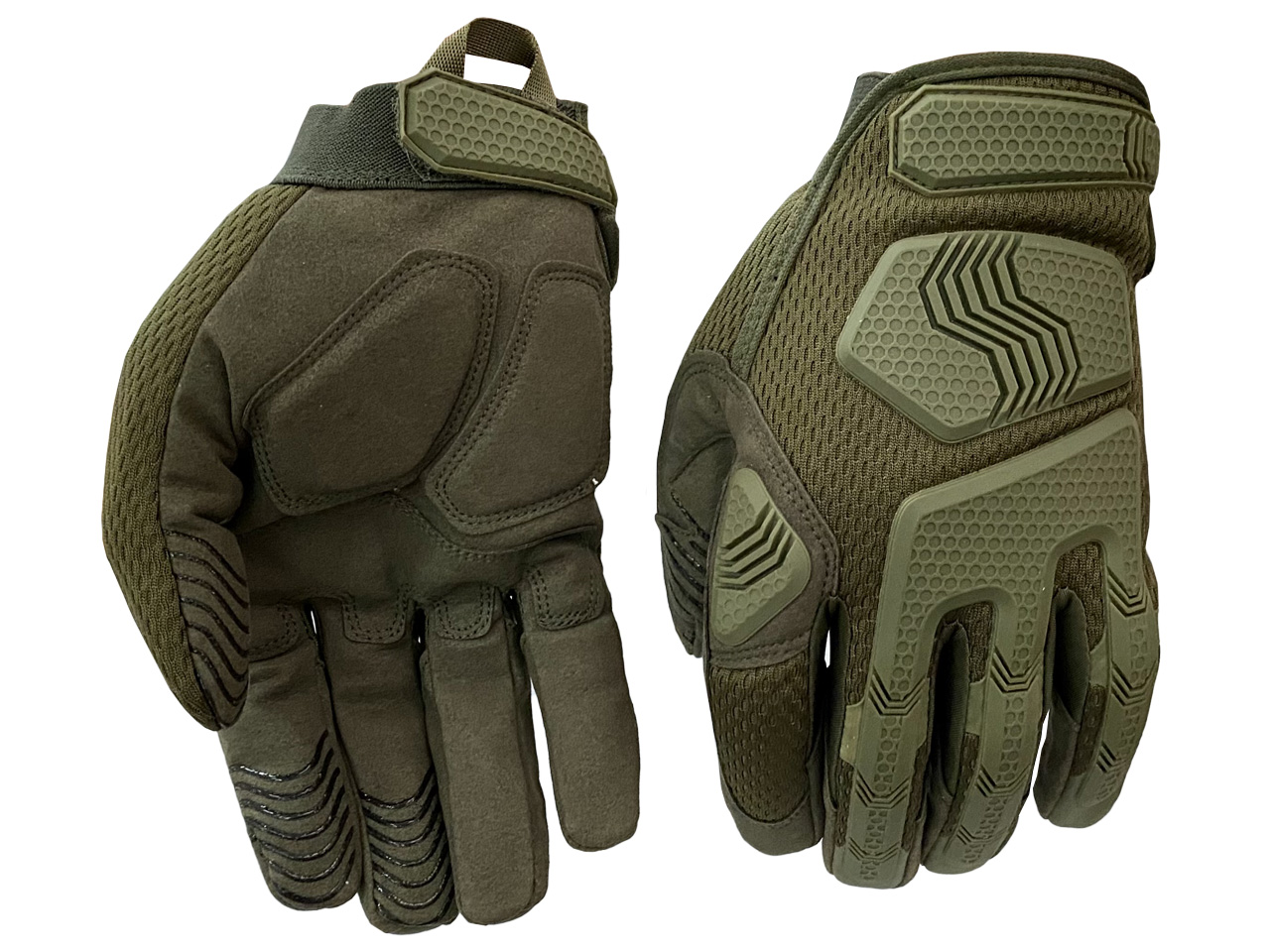 Перчатки Voenpro полнопалые, олива, с защитой, размер M, №101 B31