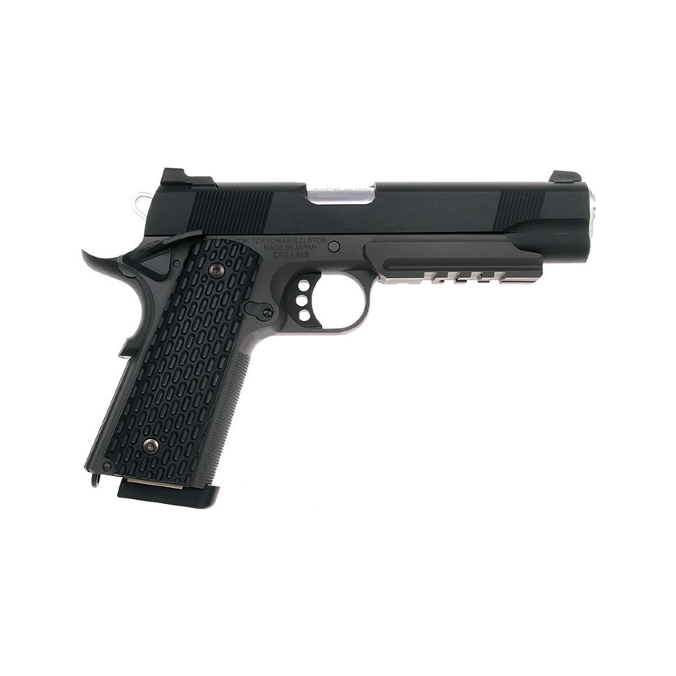 Пистолет страйкбольный (Tokyo marui) Colt M1911A1 Night Warrior GBB, Black