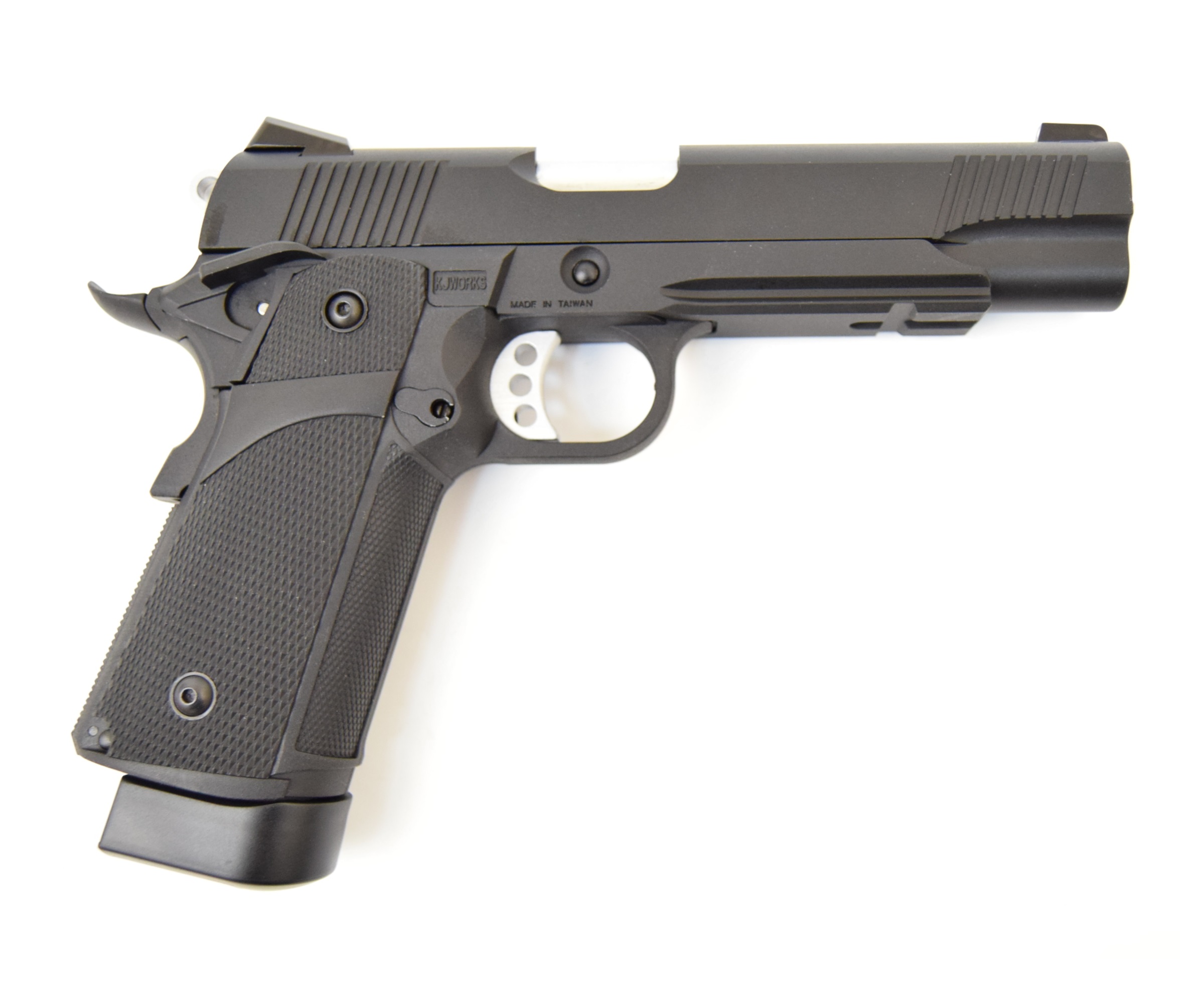 Пистолет страйкбольный (KJW) Colt M1911 Hi-Capa GBB, СО2, KP-05.CO2 CP228(BK)
