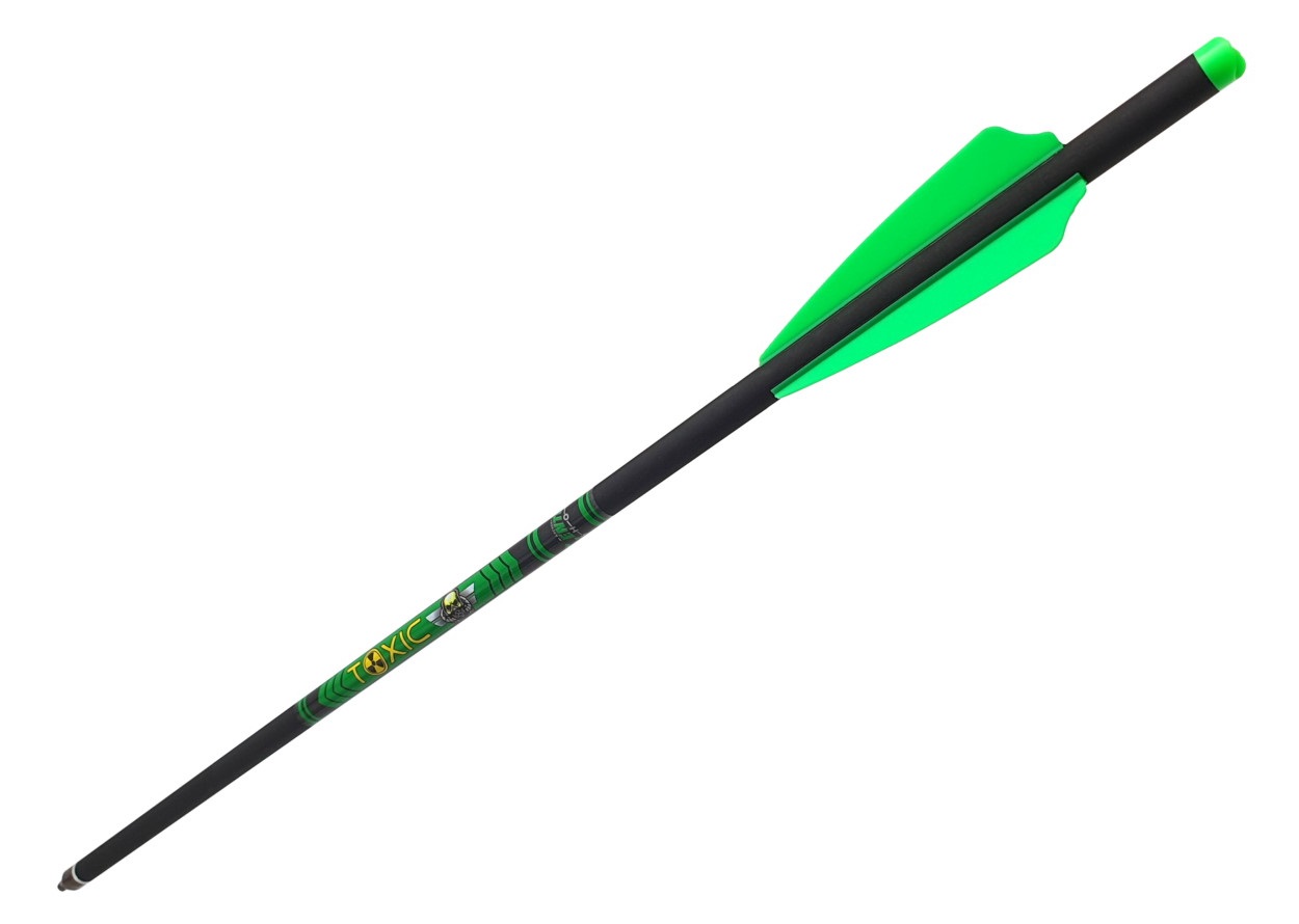 Стрела арбалетная микс карбон Centershot Toxic Carbon 16" Half Moon Nock