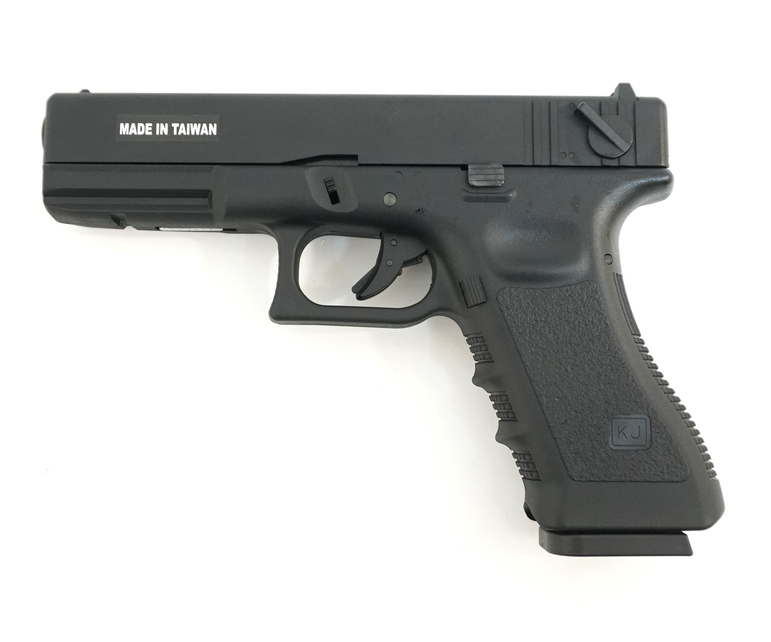 Пистолет страйкбольный (KJW) Glock G18 GBB GAS, автомат, ствол с резьбой, металлический слайд, модель - KP-18-TBC.GAS
