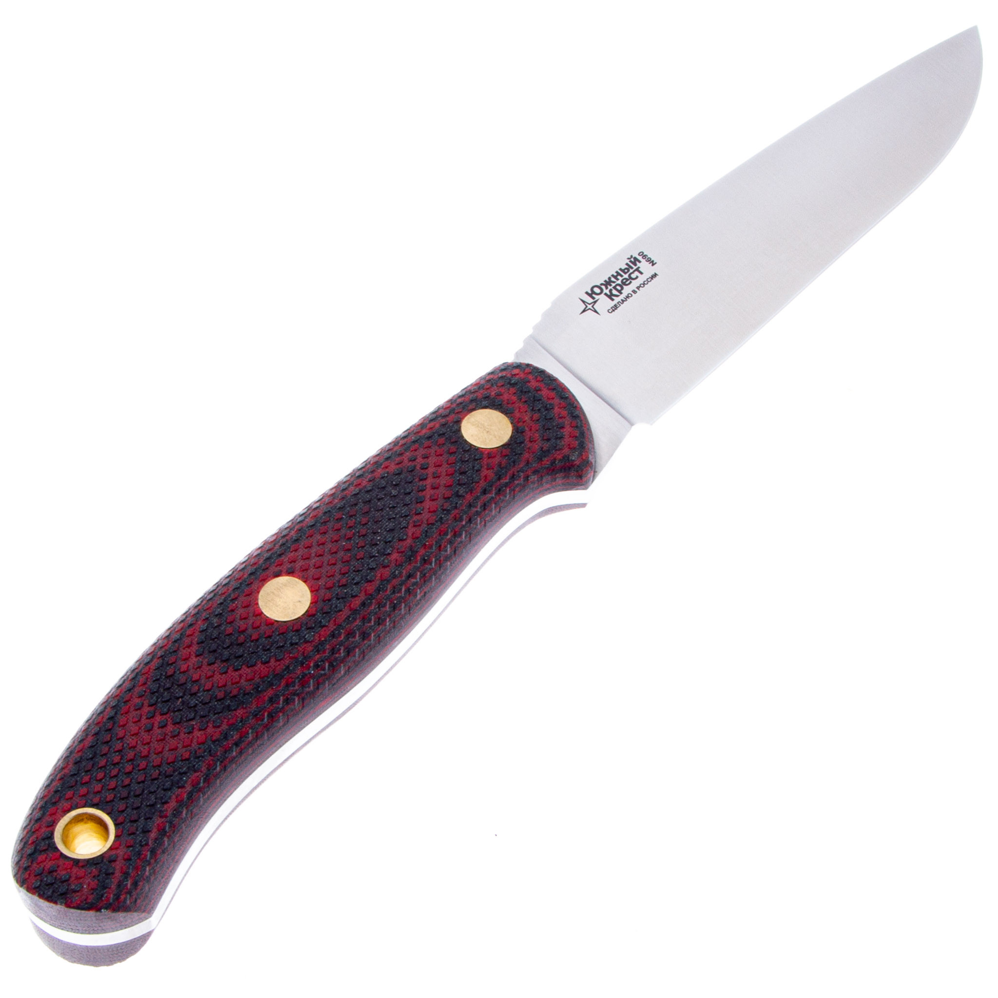 Нож Южный Крест Ratfix 110 202.0254 (N690, красно-черная микарта, насечка)