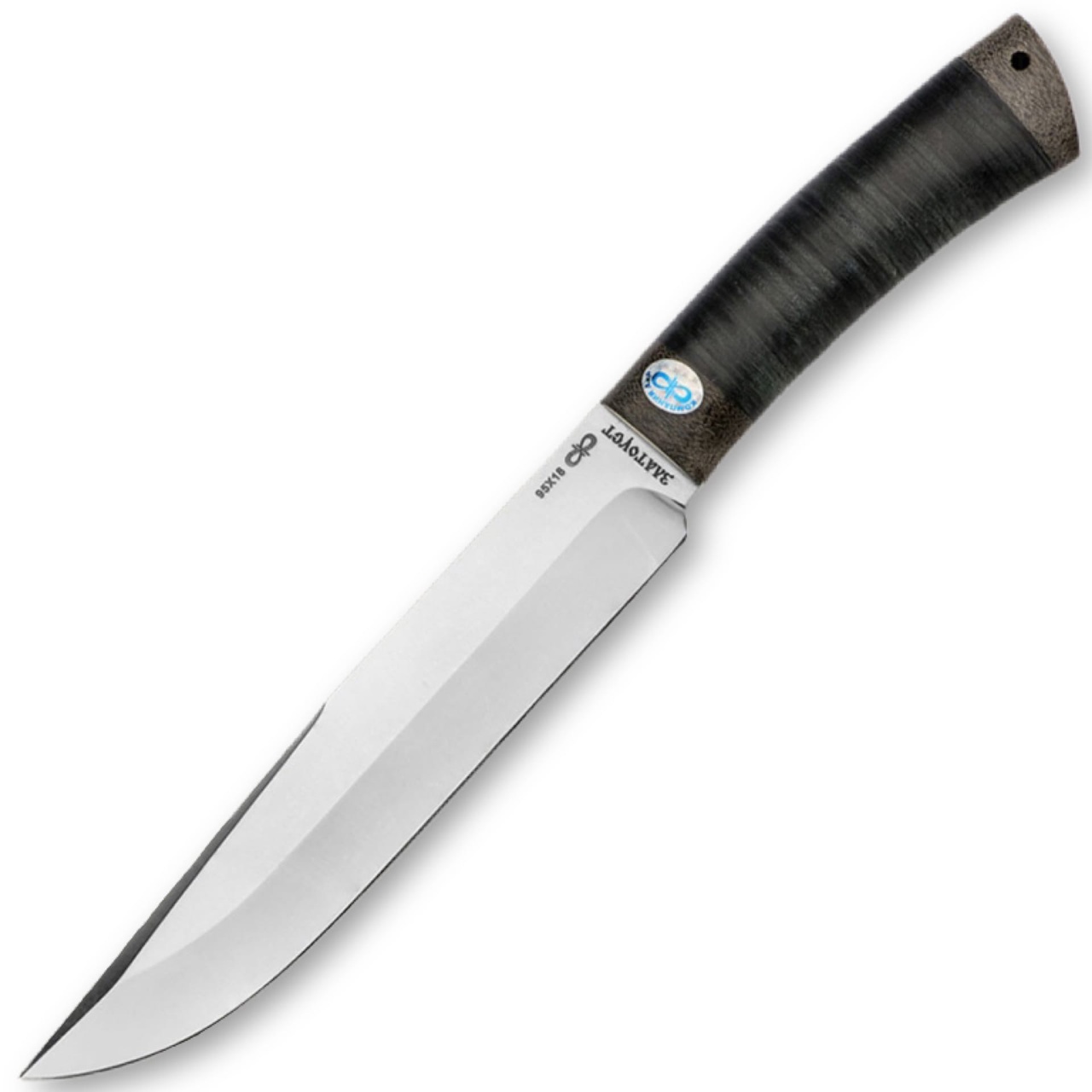 Нож "Шашлычный-большой" кожа, 95х18 Златоуст