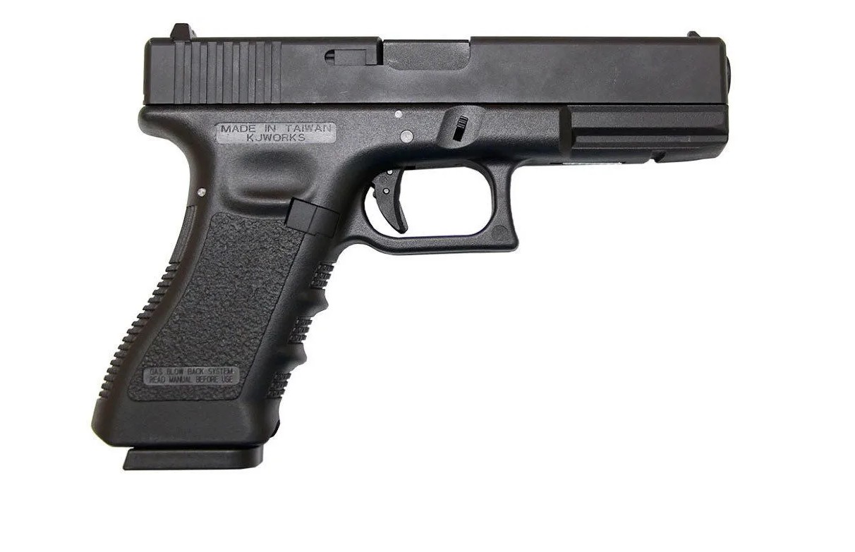 Пистолет страйкбольный KJW Glock 17 с резьбой, KP-17-TBC.CO2-BK