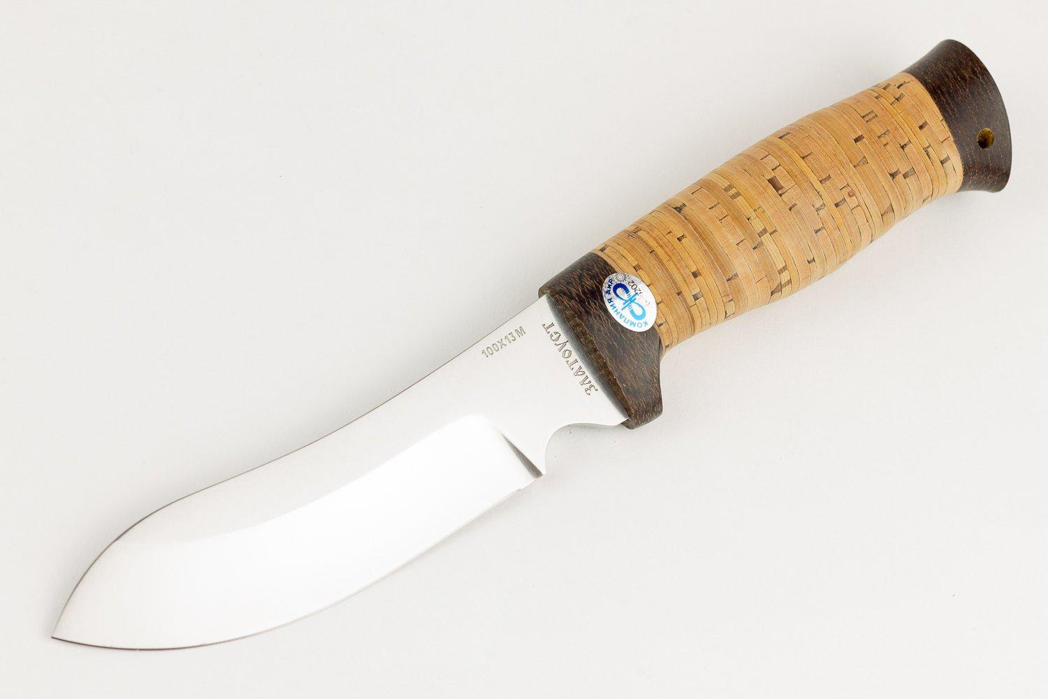 Нож АиР "Скинер-2" береста, 100х13м, Златоуст