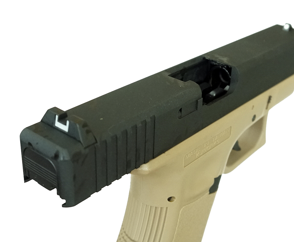 Пистолет страйкбольный (KJW) Glock G18 GBB CO2, KP-18TBC.CO2-TAN