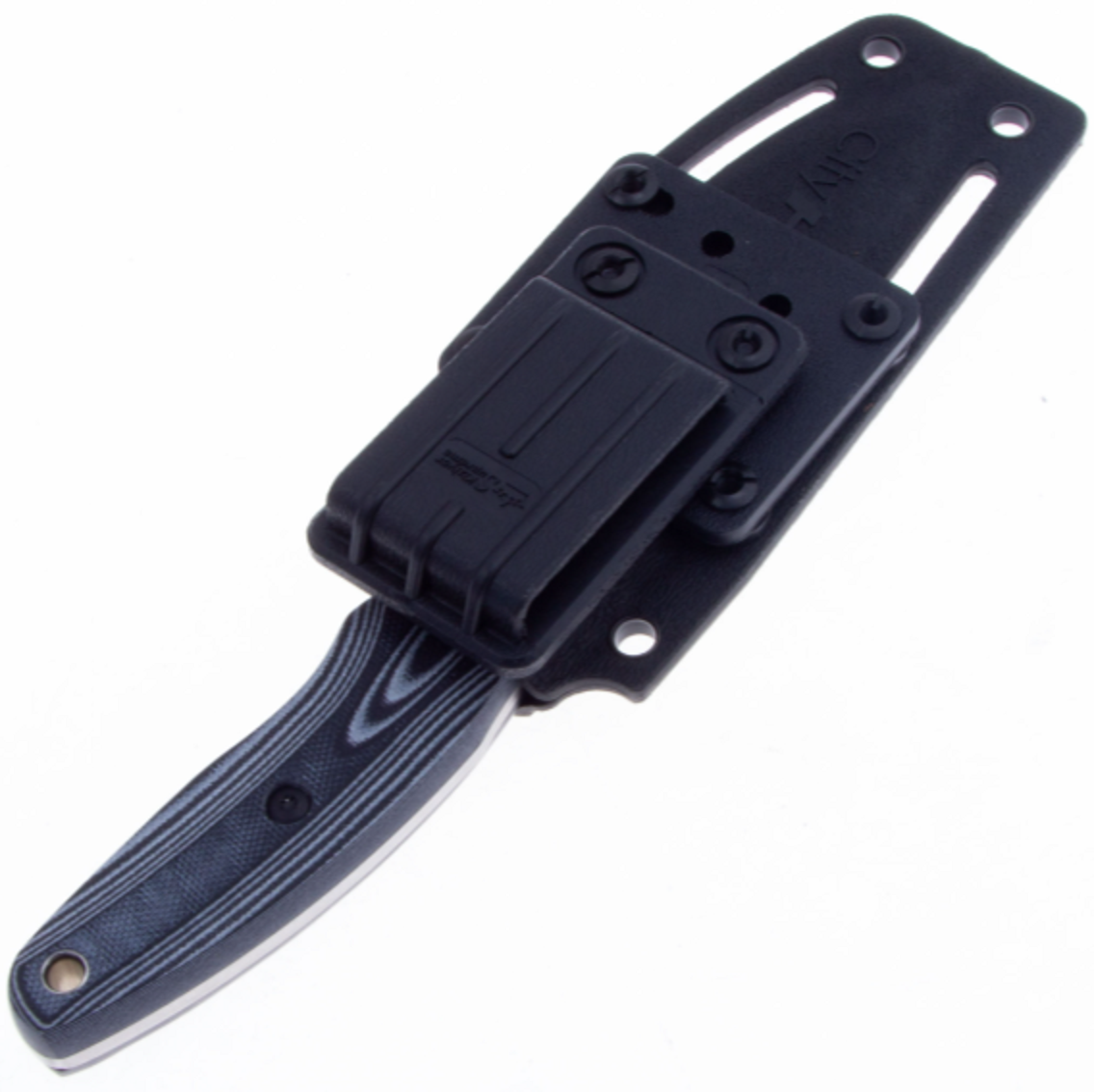 Нож CityHunter AUS-8 SW Stonewash, Black-White G10