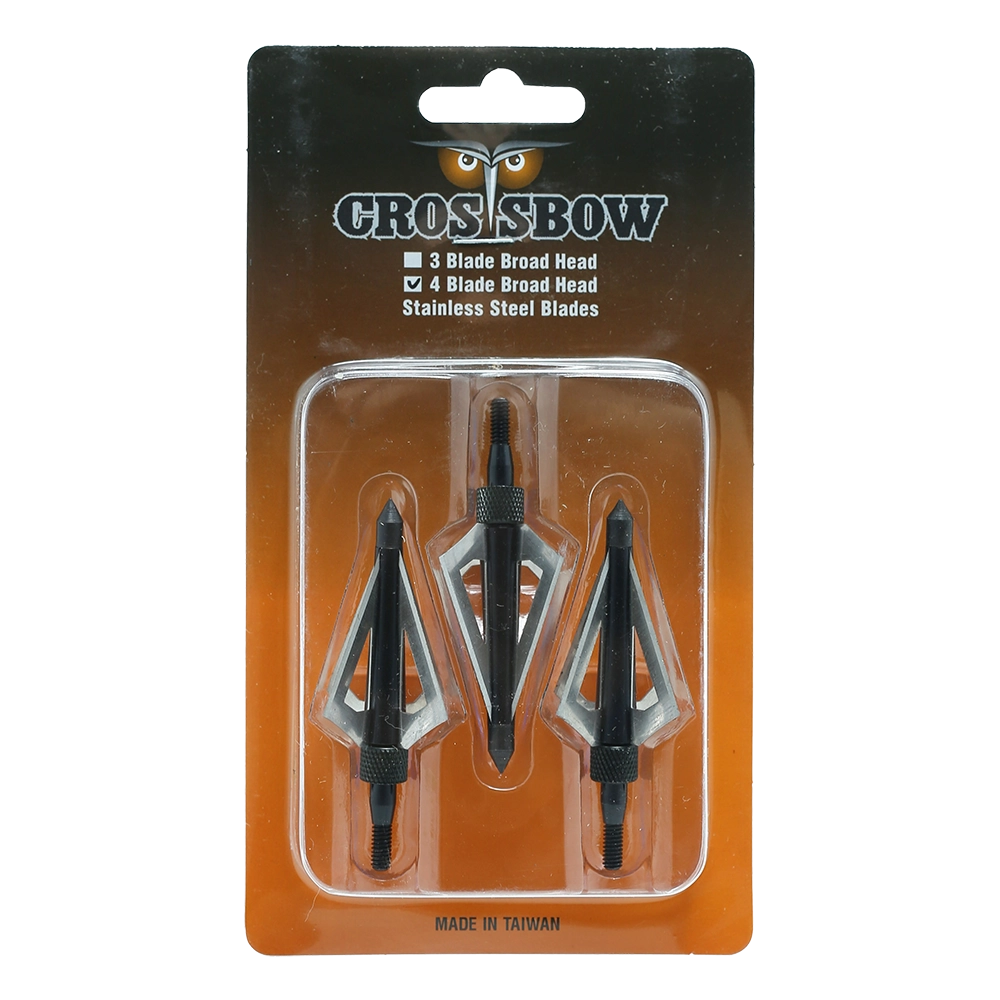 Наконечники охотничьи Man-Kung 4BAL, 100 гран, 4 лезвия (3 штуки)