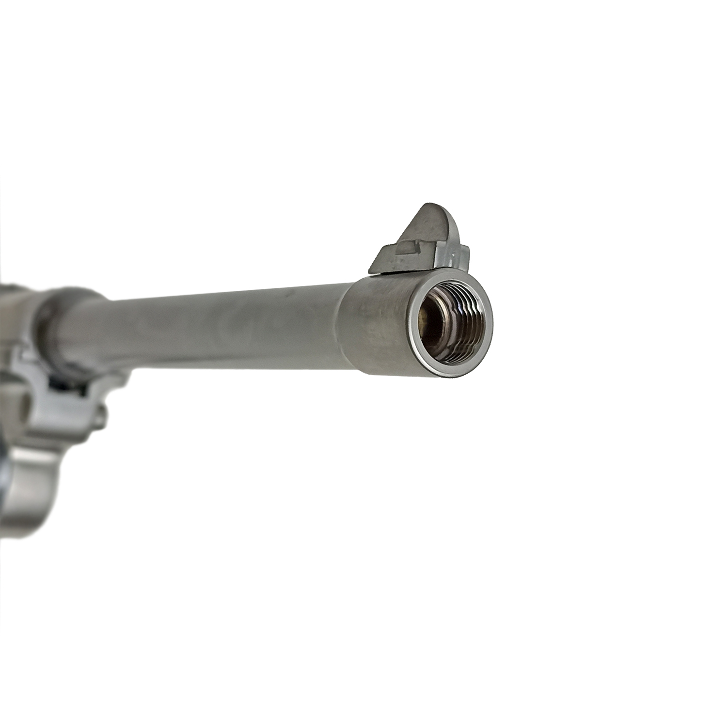 Пистолет страйкбольный (WE) P-08 6", металл, хромированный, WE-P005 / GP402S