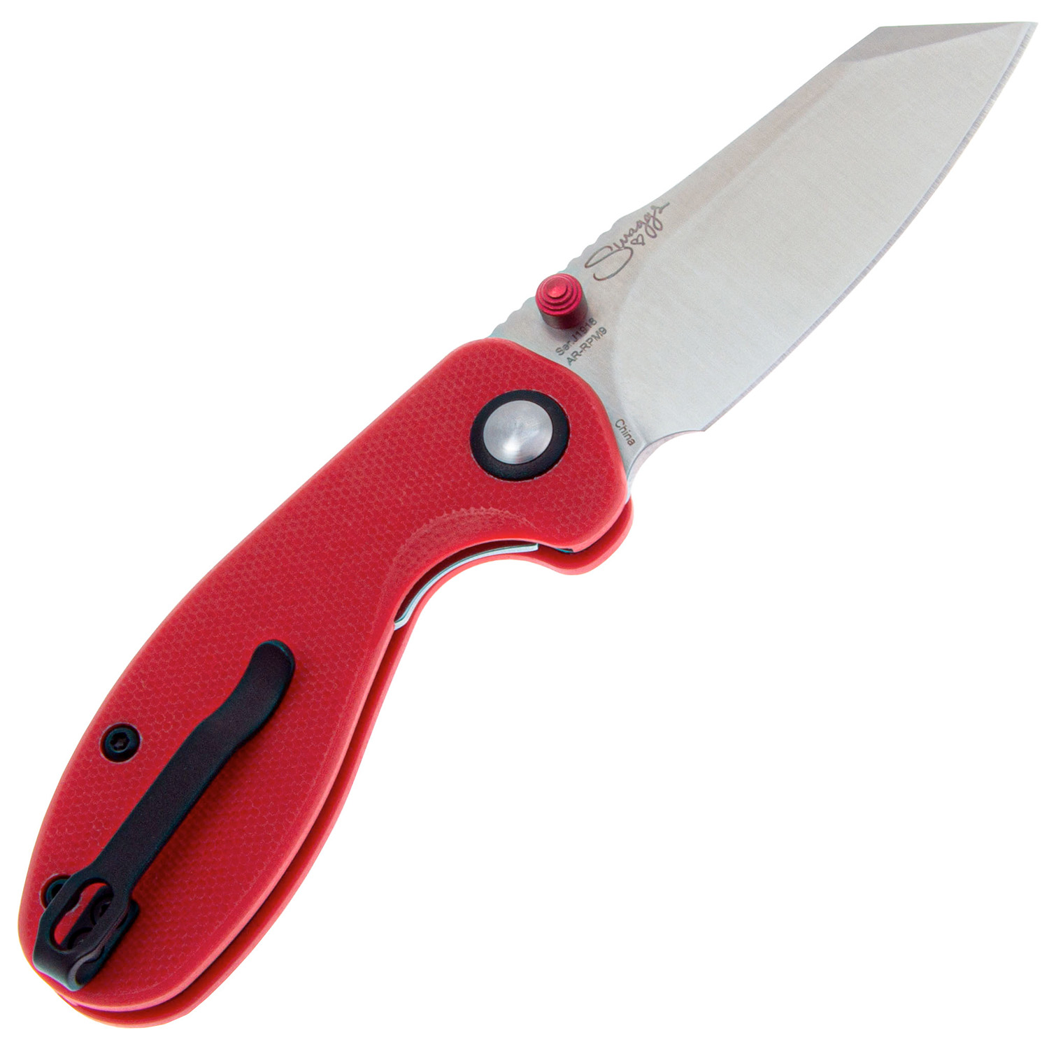 Нож CJRB Maileah J1918-REF, рукоять красная G10, AR-RPM9