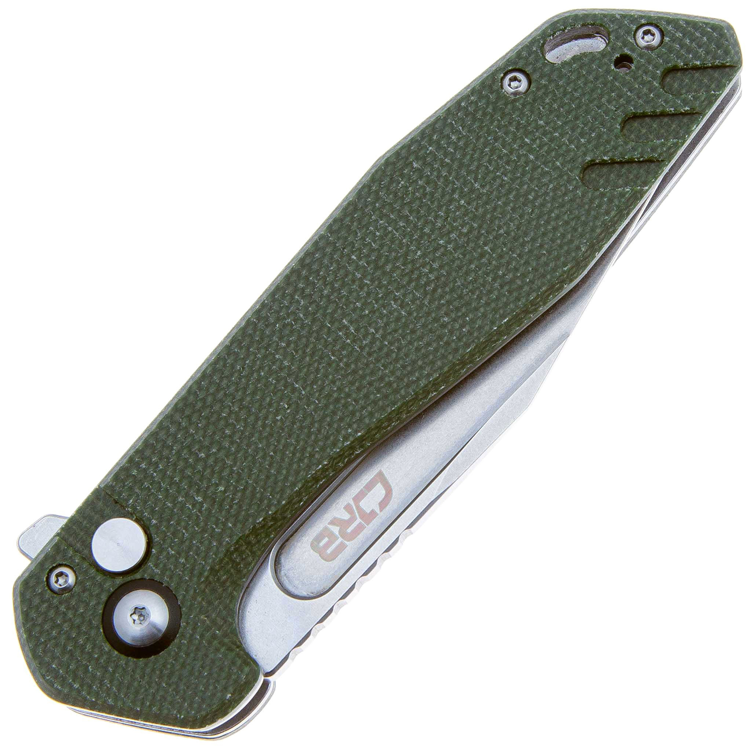 Нож CJRB Riff J1928-MGN, рукоять зеленая микарта, AR-RPM9