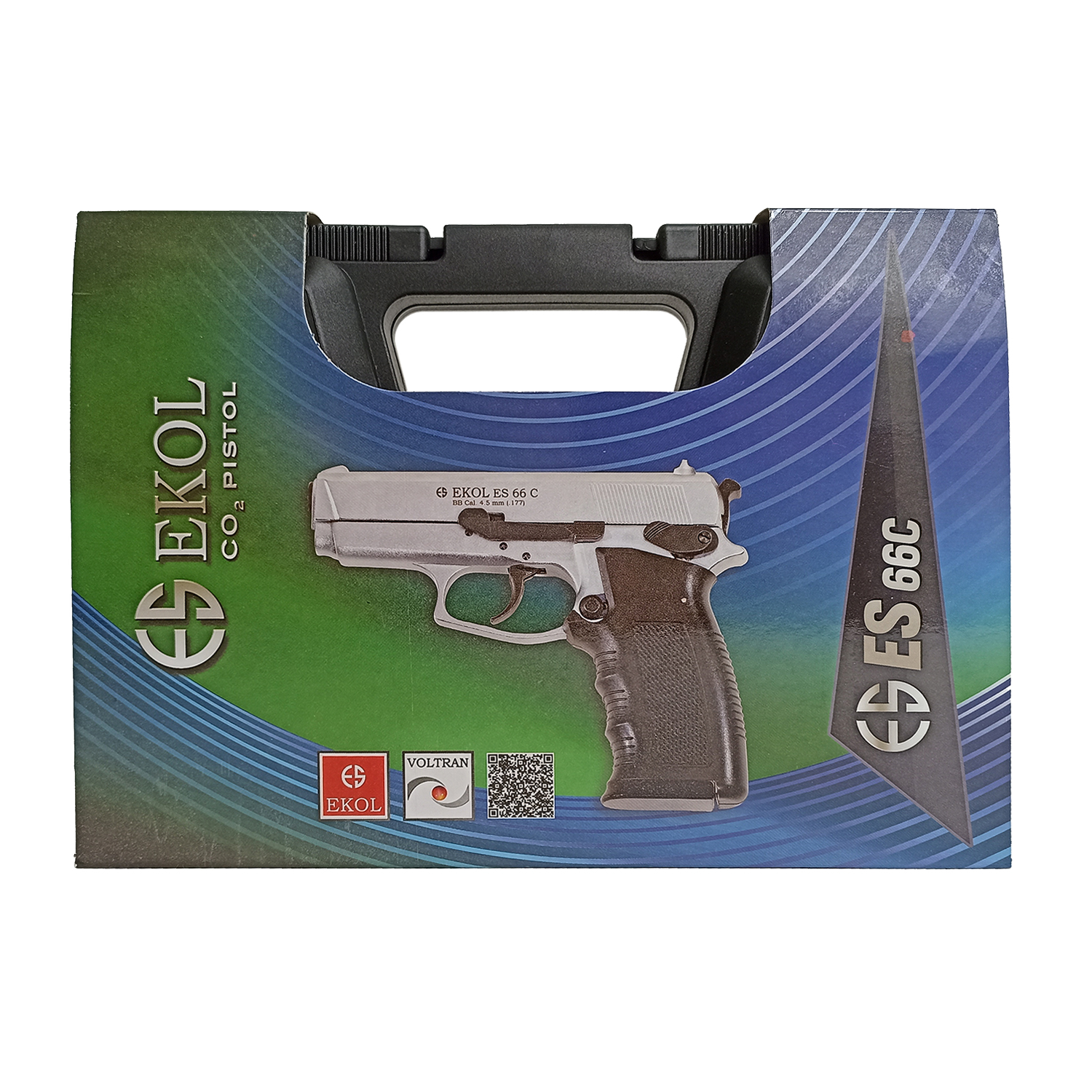 Пистолет пневматический EKOL ES 66 C Black (металл) кал. 4,5 мм. 3 Дж.