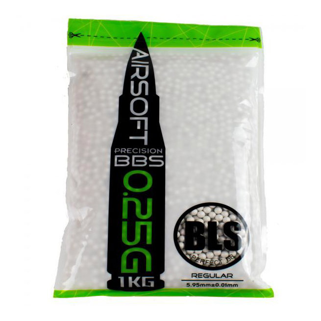 Шарики BLS 0,25 (1 кг, белые, пакет) Taiwan 1KG-H25