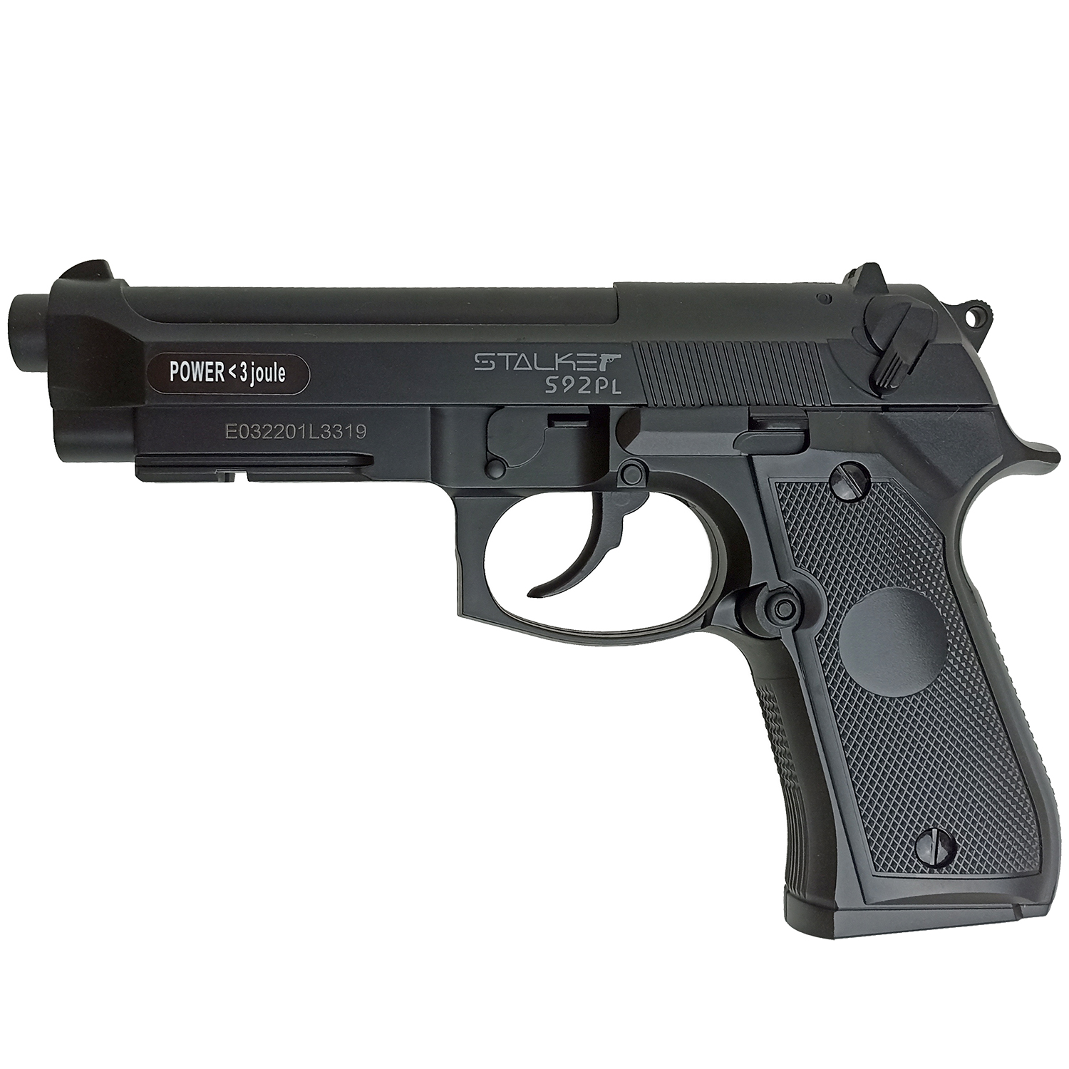 Пневм. пистолет Stalker S92PL (10 баллончиков + 500 шариков + 50 мишеней)