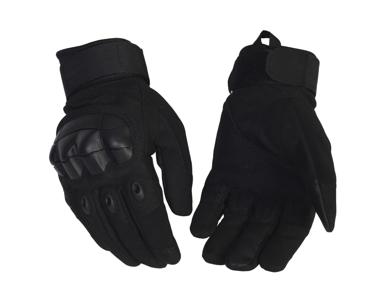 Перчатки Voenpro полнопалые с защитой костяшек, цвет черный, размер L