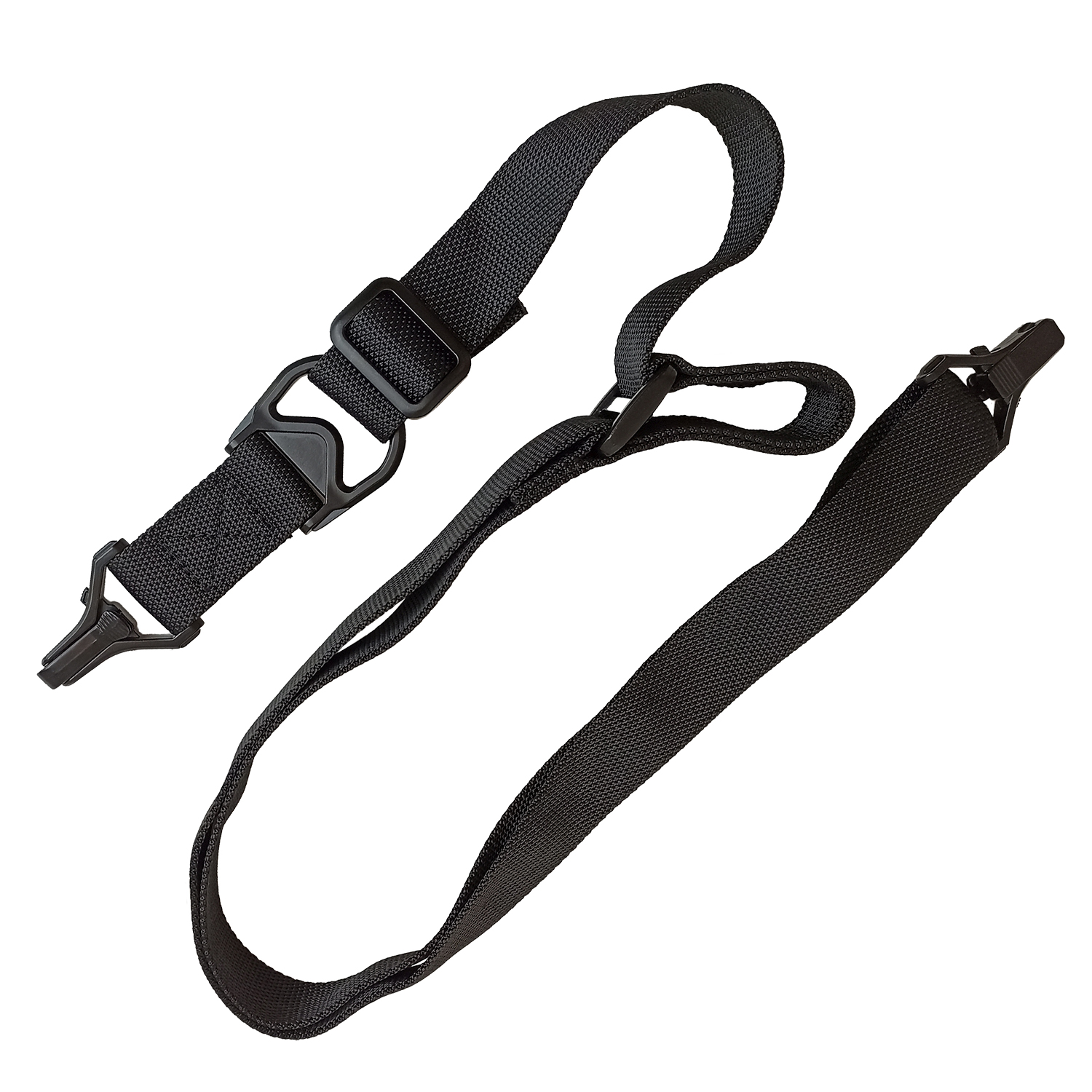 Ремень оружейный RUSARM стандарт, двухточечный, цвет черный, нейлон (с пластиковой пряжкой)