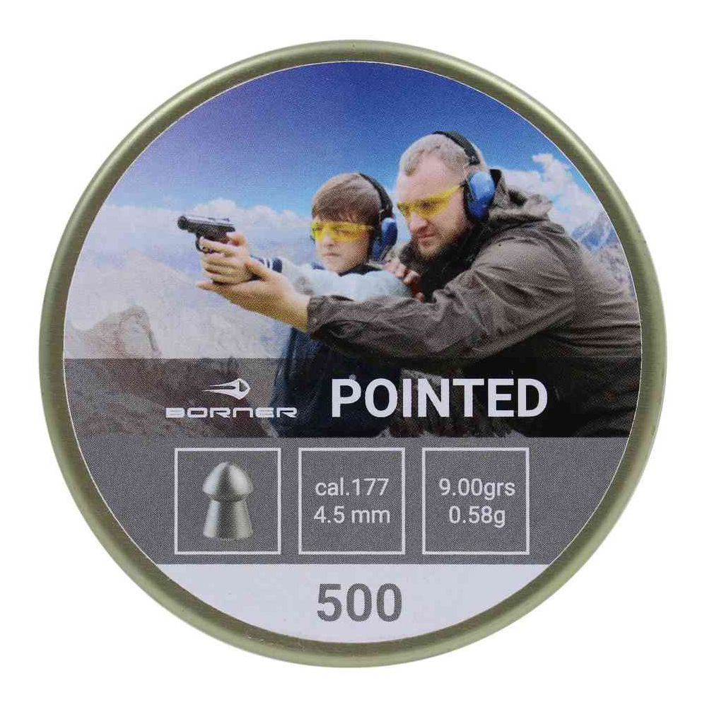 Пули для пневматики Borner Pointed 4,5 мм (500 штук) 0,58 г