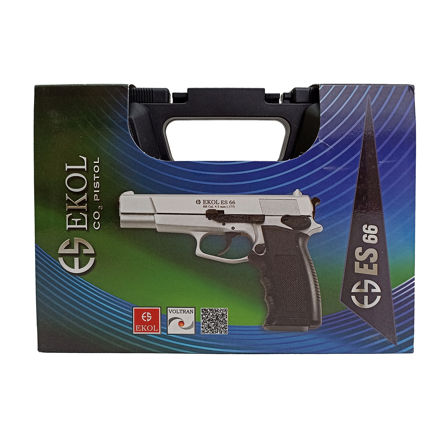 Пистолет пневматический EKOL ES 66 Black (металл) калибр 4,5 мм. 3 Дж.