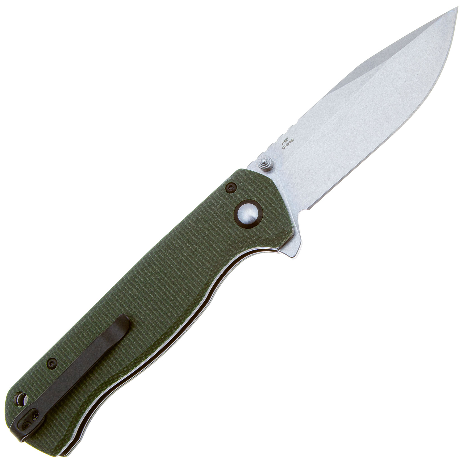 Нож CJRB Chord J1927-MGN, рукоять зеленая микарта, AR-RPM9