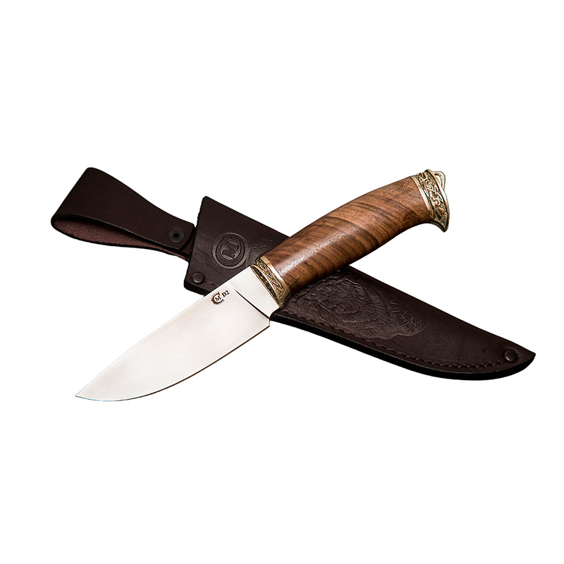 Нож "Сокол" сталь D2 литье, орех, Семина