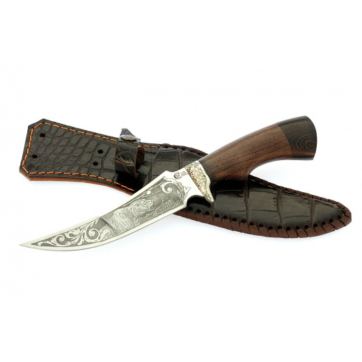 Нож Семина "Корсар", кованая сталь, 95х18, венге, литье, гравировка