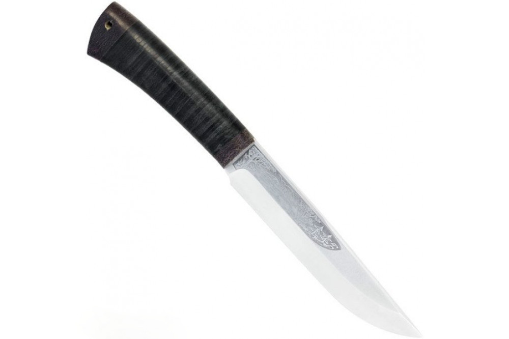 Нож АиР "Шашлычный средний" кожа, 95х18, Златоуст