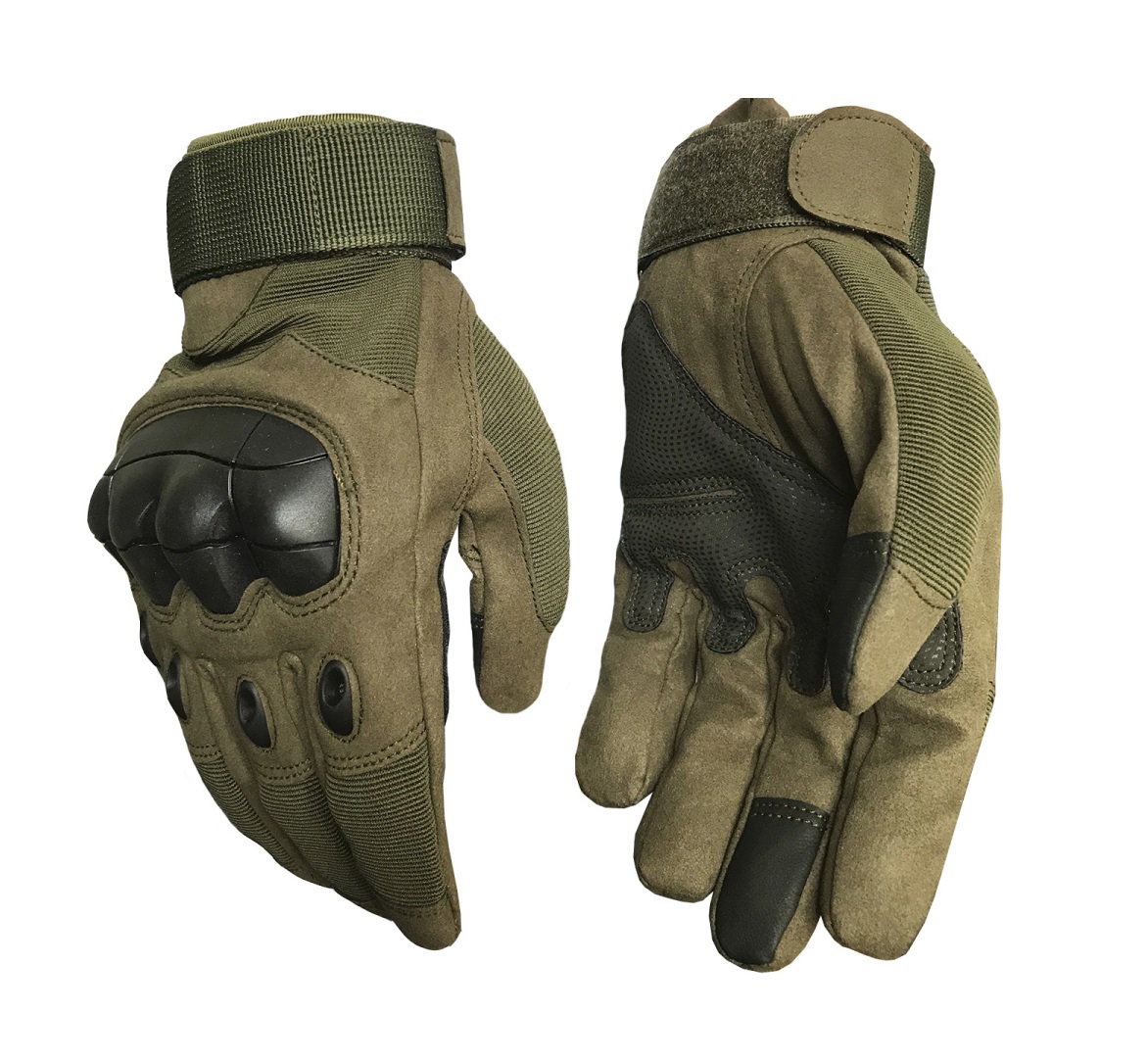 Перчатки Voenpro полнопалые с защитой костяшек, цвет олива, размер XL