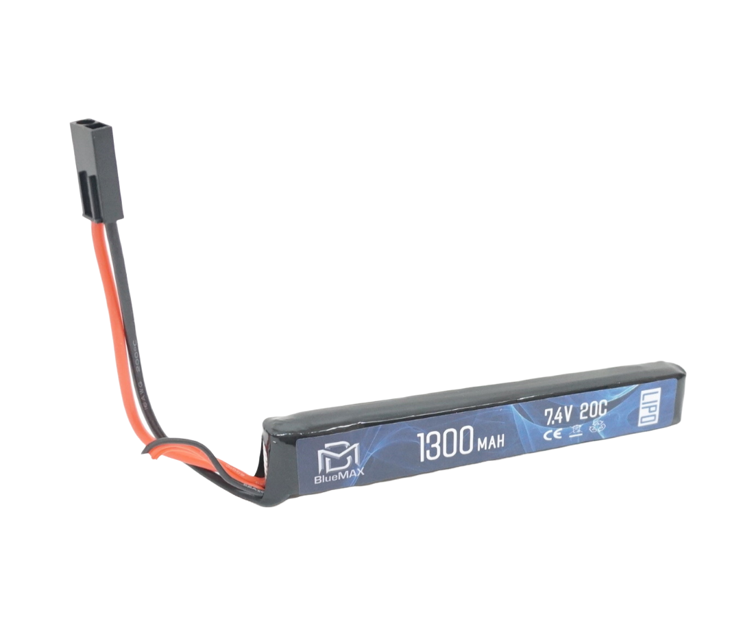 АКБ BlueMAX 1300mAh Lipo 7.4V 20C stick 13.5x21x128mm