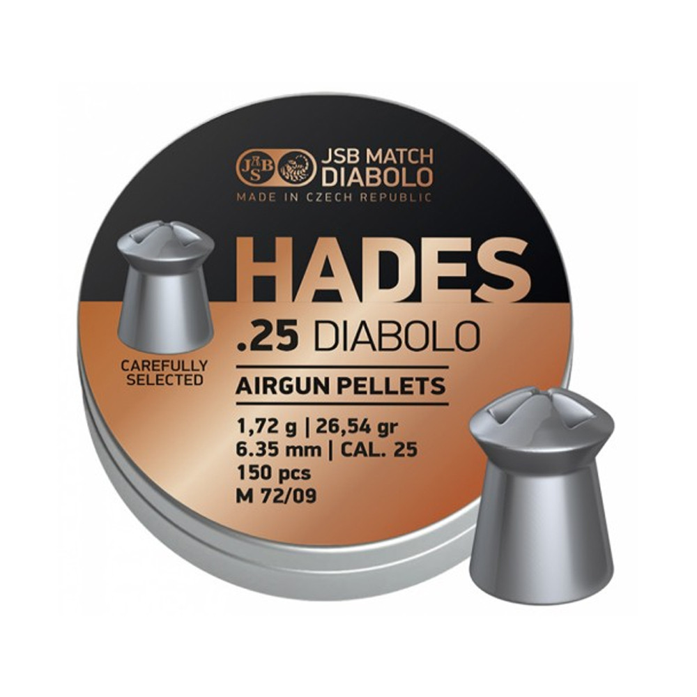 Пуля пневм. "JSB Diabolo HADES" кал. 6,35 мм, вес 1.72, 300шт./уп.