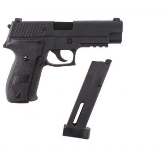 Пистолет страйкбольный (KJW) P226 GBB, черный, металл, KP-01.CO2	