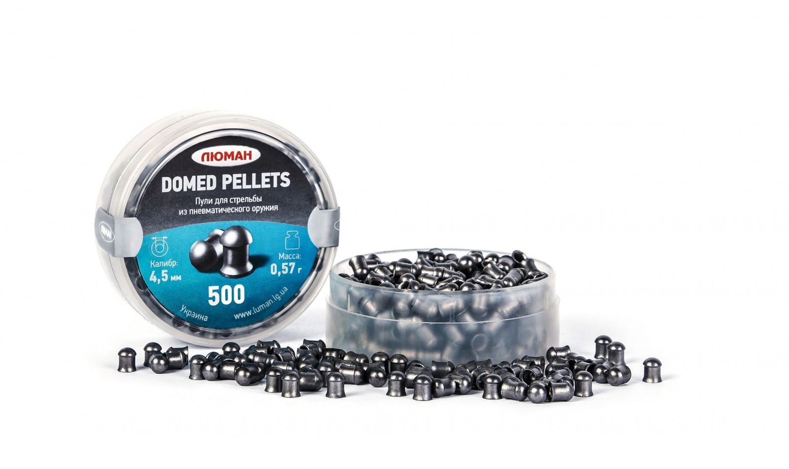Пульки Люман Domed pellets, калибр 4,5 мм, вес 0,57 г, 500 шт