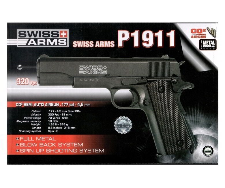 Пневматический пистолет Swiss Arms P1911/Tanfoglio witness P1911