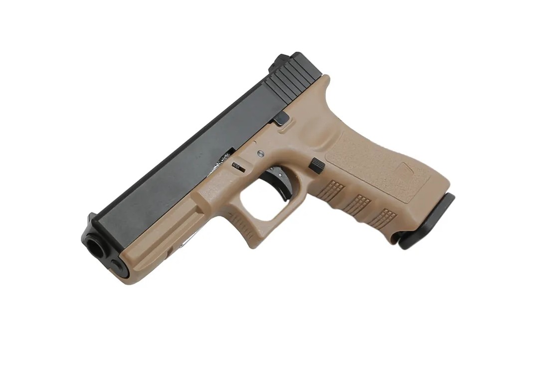 Пистолет страйкбольный KJW Glock 17 бежевый, KP-17.CO2-TAN