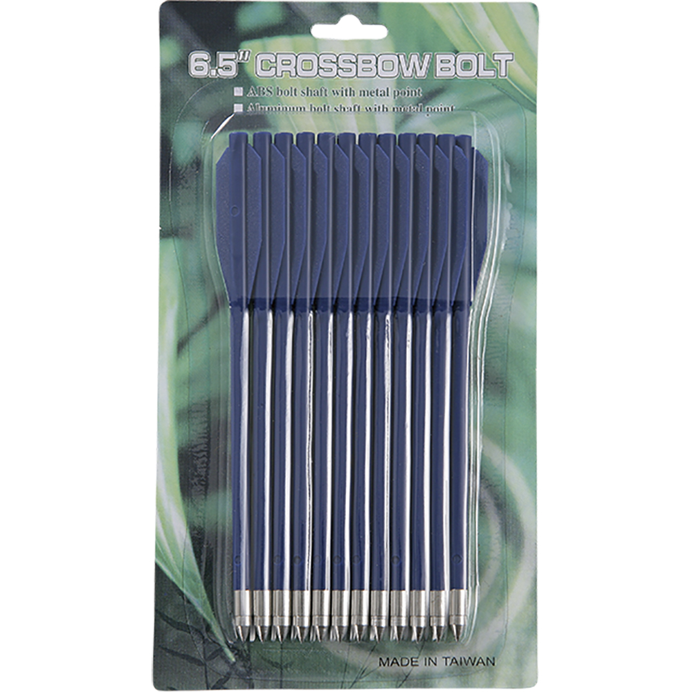 Стрела для арбалета-пистолета Man-Kung - пластик 6,5". 12 штук (blue)
