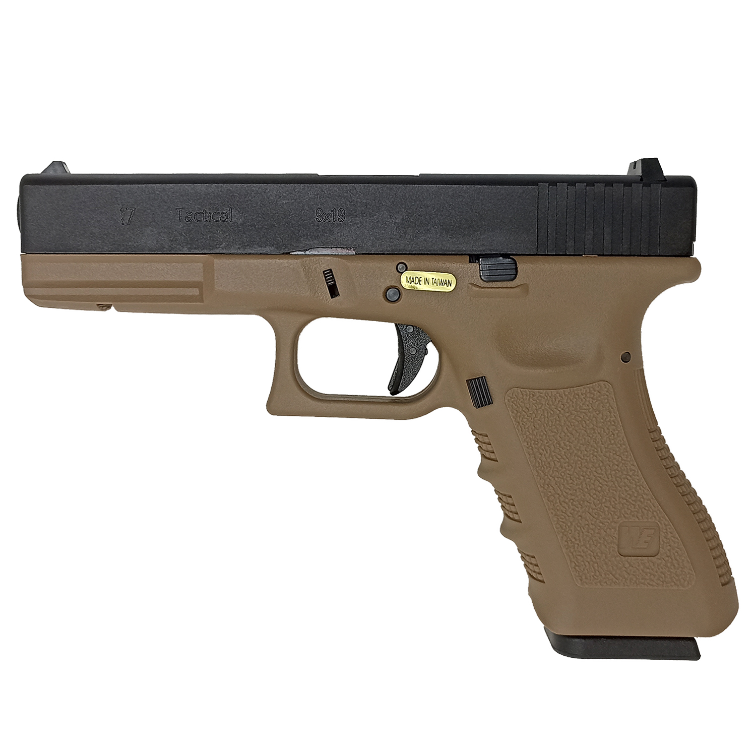 Пистолет страйкбольный WE Glock 17 Gen3, песочный, WE-G001A-TAN / GP616