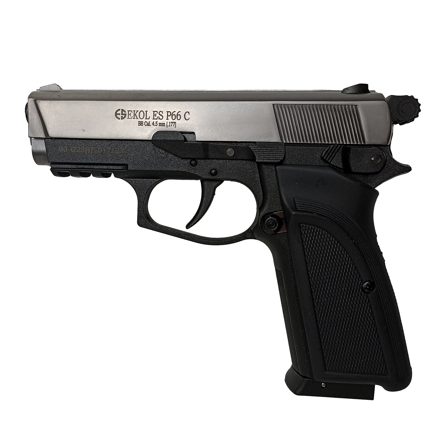 Пистолет пневматический EKOL ES P66 C FUME (никель) калибр 4,5 мм. 3 Дж.