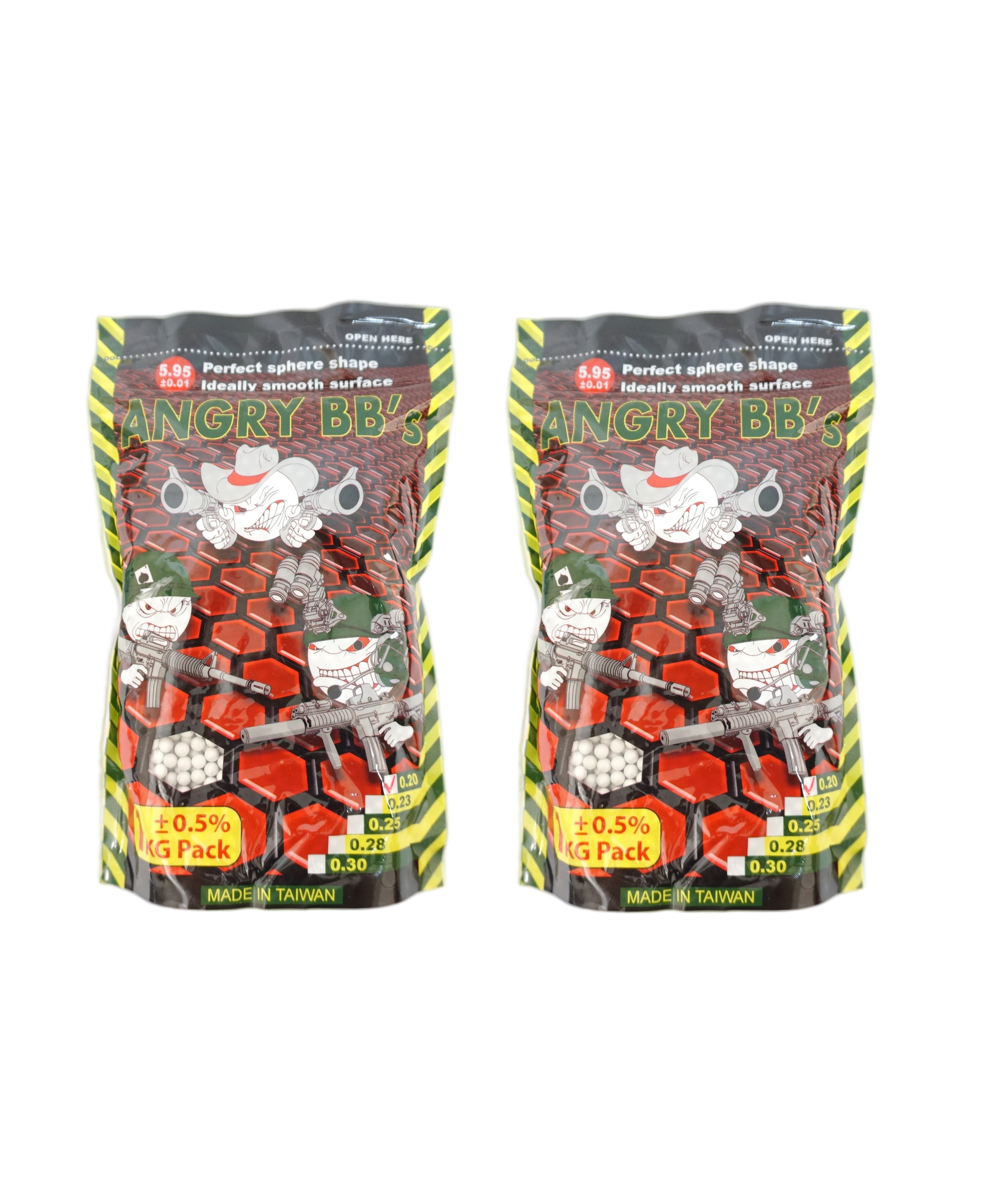 Набор: Шарики ANGRY BBs® 0,20 (белые, 1кг. пакет) 2 шт.