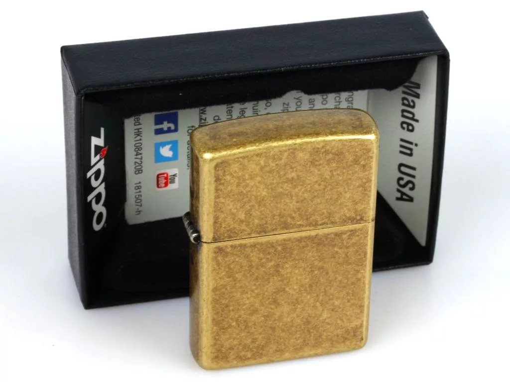Зажигалка Zippo 201 FB Antique Brass